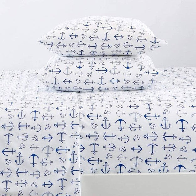 Newport Collection Nautical Anchor Microfiber Sheets