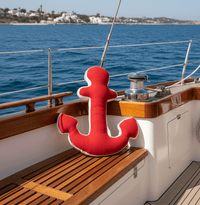 Red Anchor Shaped Cotton Pillow