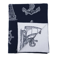 Sailboats Knit Throw by Darzzi
