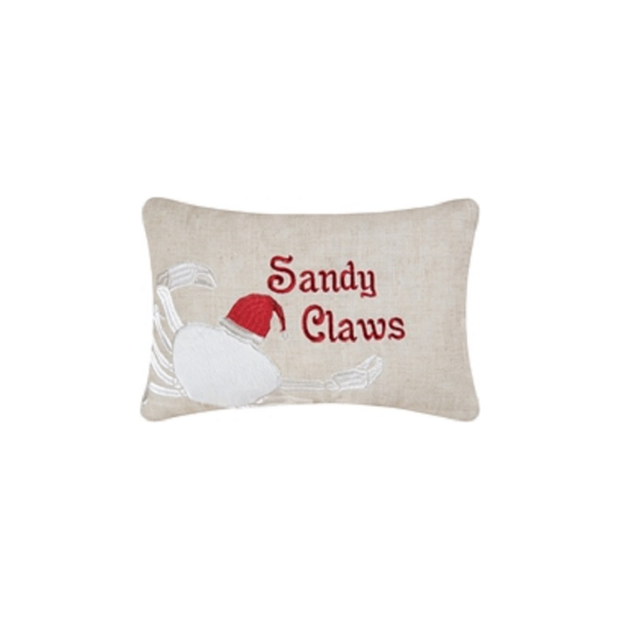 Sandy Claws Small Christmas Pillow