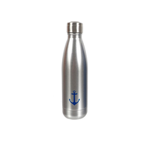 Anchor Pattern Stainless Steel Silver Water Bottle - FINAL SALE