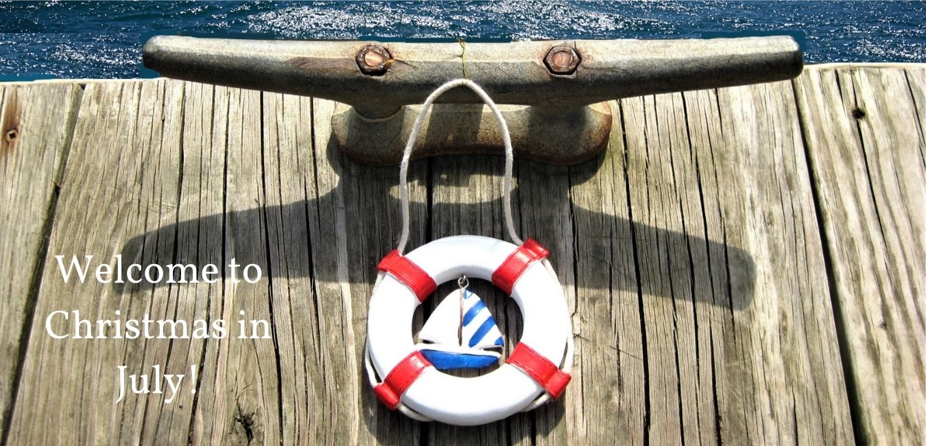 Life Preserver with Sailboat Christmas Ornament