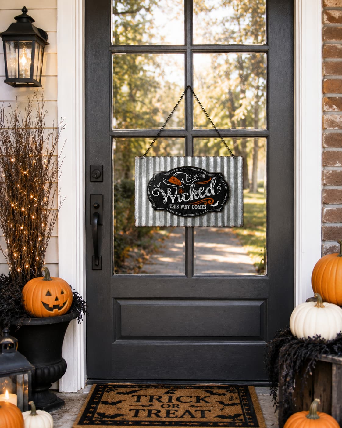 Halloween Metal Hanging Wall Plaque "Wicked"