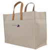 Natural Canvas Structured Tote with Leather Handles - Chesapeake Bay Goods