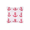 Small Red Anchor Knit Reversible Pillow