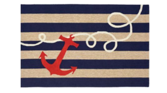 Anchor Hand Tufted Rectangular Indoor/Outdoor Rug by Liora Mann Frontporch