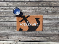 Anchor Welcome Coir Door Mat Chesapeake Bay Goods