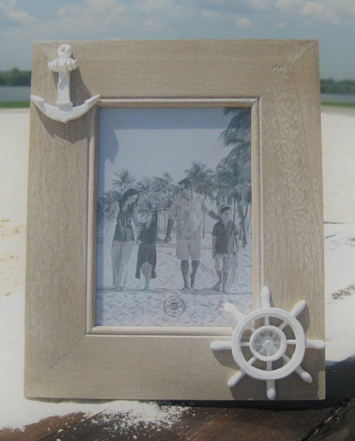 Nautical Anchor and Wheel Photo Frame