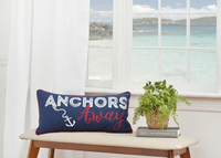 Anchors Away Rectangular Navy Pillow Chesapeake Bay Goods