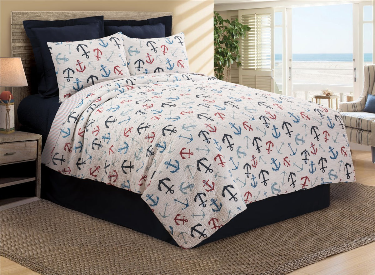 Anchors Away Nautical Quilt Set Chesapeake Bay Goods