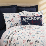 Anchors Away Rectangular Navy Pillow Chesapeake Bay Goods