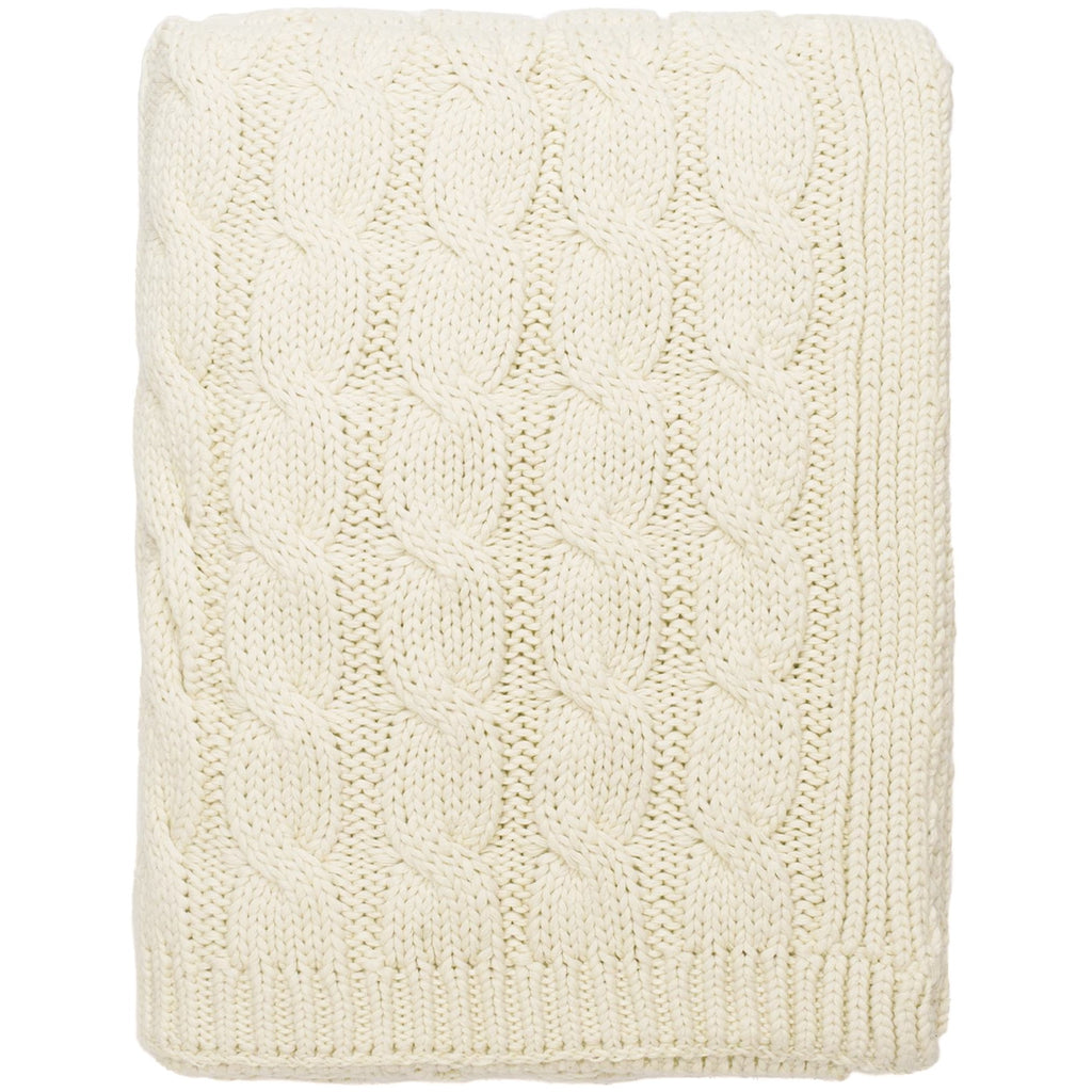 Ivory Cable Knit Throw by Darzzi - Chesapeake Bay Goods