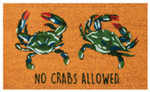 No Crabs Allowed Coir Mat with Vinyl Backing