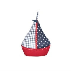 Blue Nautical Sailboat Fabric Door Stop Chesapeake Bay Goods