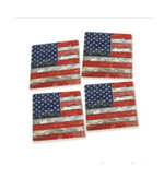 American Flag Patriotic Ceramic Coaster 4 Pack Chesapeake Bay Goods