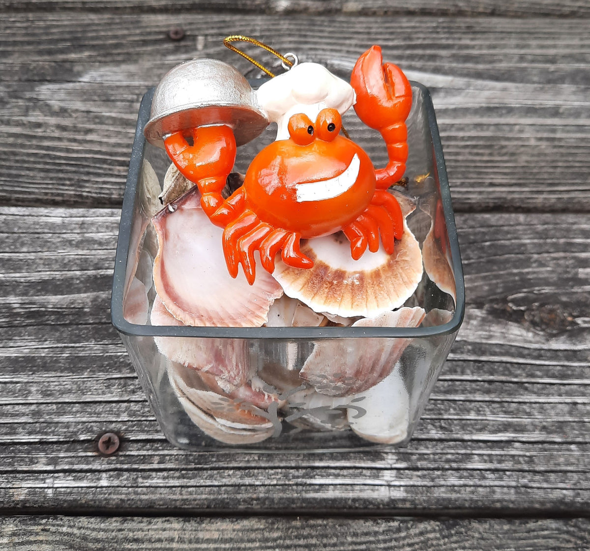 Chef Crab Nautical Christmas Ornament