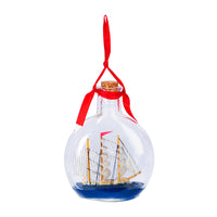 Clipper Sailboat in a Flat Bottle