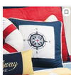 Navigation Compass Pillow Navy