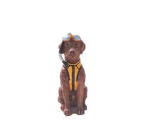 Ceramic Chocolate Lab Dog with Swimming Gear Christmas Ornament