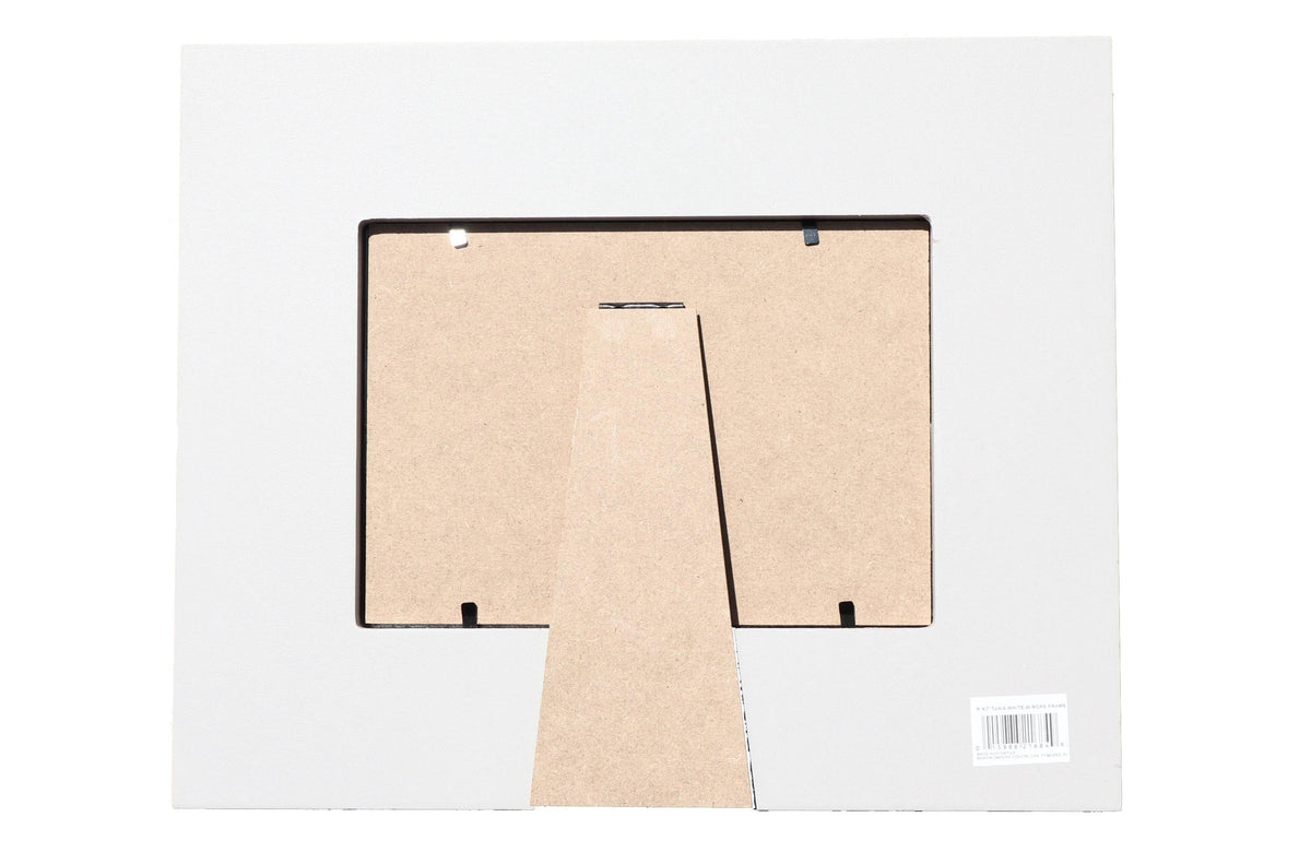 Nautical Photo Frame - White & Blue Frame with Rope Accent Back