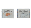 Gather / Give Thanks Wall Decor with Metal Frame, Set of 2