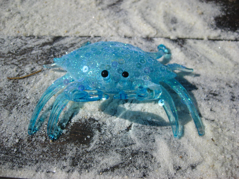 Glass Blue Crab Ornament