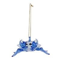 Glow in the Dark Glass Blue Crab Ornament Chesapeake Bay Goods