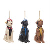 Ceramic Dog with Swimming Gear Christmas Ornament