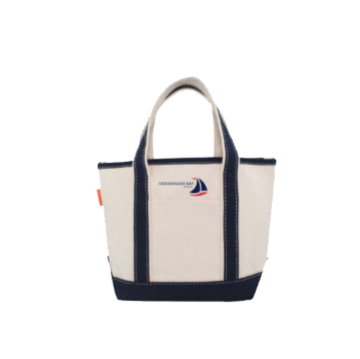 Small Navy Boat Tote