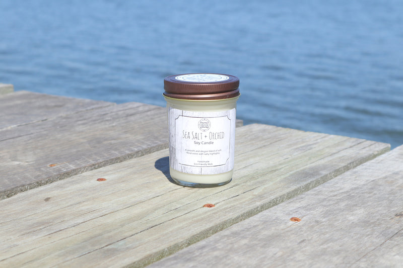 Sea Salt and Orchid Soy Wax Candle