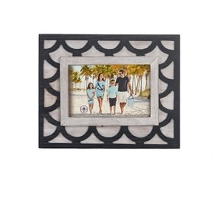 Navy Lattice Photo Frame 6 x 4 Chesapeake Bay Goods