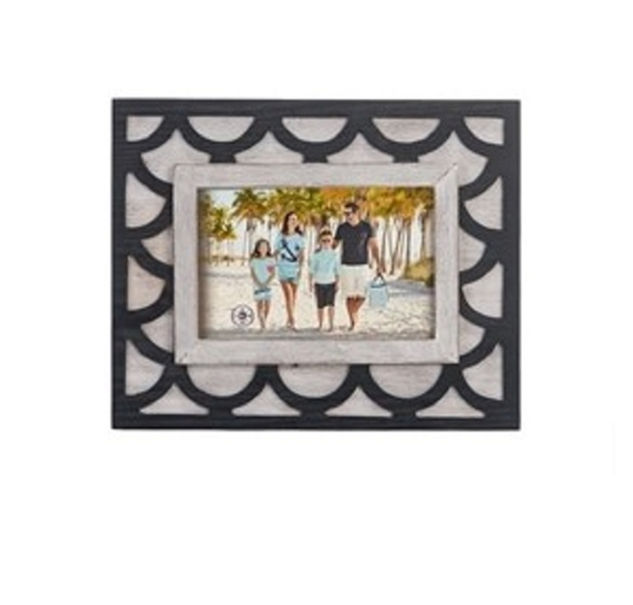 Navy Lattice Photo Frame 6 x 4 Chesapeake Bay Goods