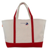 Large Red Canvas Boat Tote - Chesapeake Bay Goods