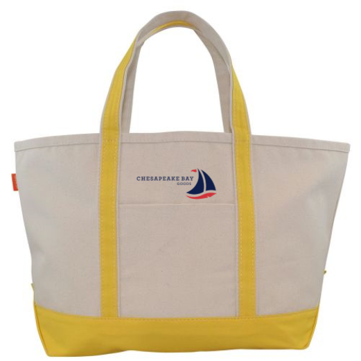 Large Yellow Canvas Boat Tote - Chesapeake Bay Goods