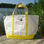 Large Yellow Canvas Boat Tote Chesapeake Bay Goods