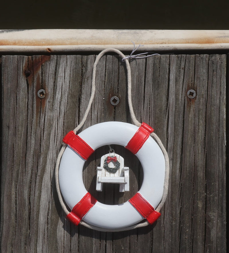 Life Preserver with Beach Chair Christmas Ornament - Chesapeake Bay Goods