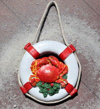 Life Preserver with Crab Nautical Christmas Ornament Chesapeake Bay Goods