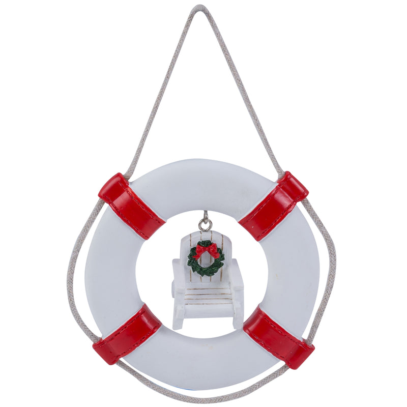 Life Preserver with Beach Chair Ornament - Chesapeake Bay Goods