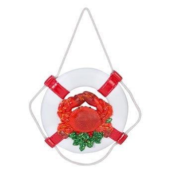 Life Preserver with Crab Nautical Christmas Ornament Chesapeake Bay Goods