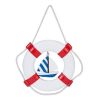 Nautical Life Preserver with Sailboat Christmas Ornament Chesapeake Bay Goods
