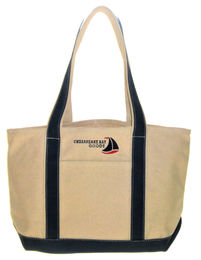 Medium Canvas Boat Tote Navy