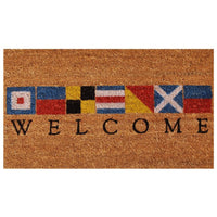 Nautical Flags Welcome Coir Doormat - Chesapeake Bay Goods