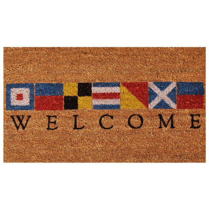 Nautical Flags Welcome Coir Doormat - Chesapeake Bay Goods