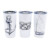 Anchor Rope and Sailboat Stainless Steel Tumbler Chesapeake Bay Goods