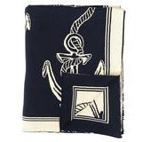 Rope and Anchor Cotton Throw by Darzzi  - Chesapeake Bay Goods