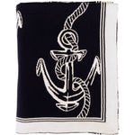 Navy Rope and Anchor Throw by Darzzi - Chesapeake Bay Goods