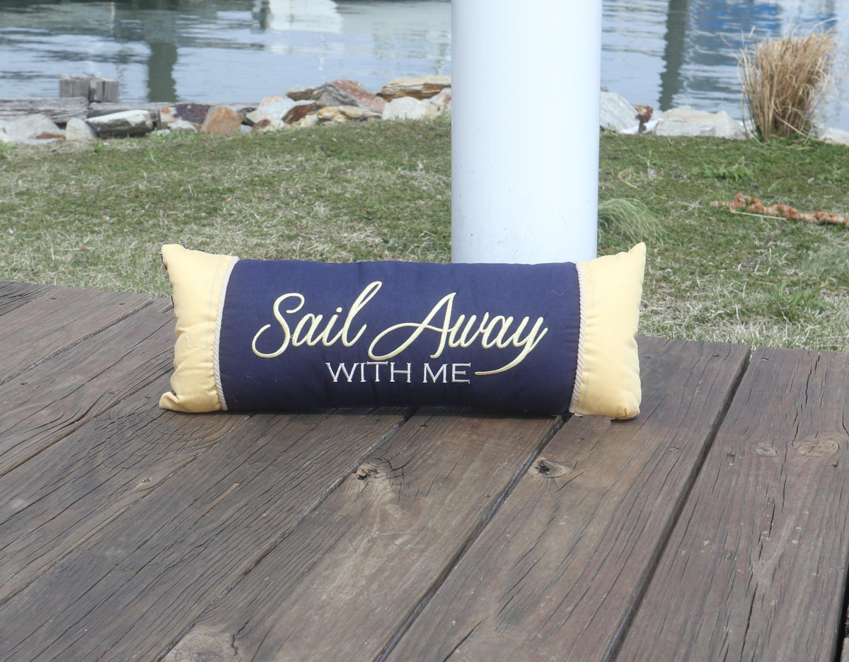 Sail Away with Me Rectangular Embroidered Pillow