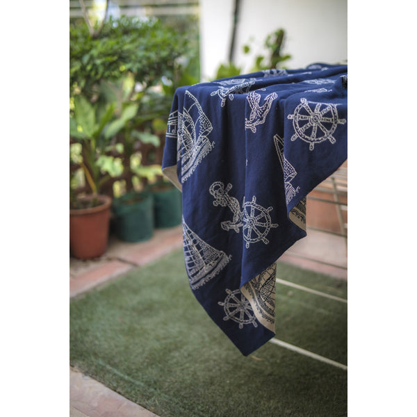 Sailboats Knit Throw Darzzi - Chesapeake Bay Goods