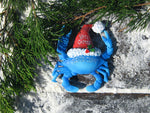 Blue Santa Claws Crab Ornament