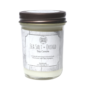 Sea Salt and Orchid Soy Wax Candle Chesapeake Bay Goods